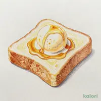 ハニートースト バニラアイスクリーム添え