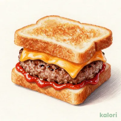 極厚チーズハンバーグサンド