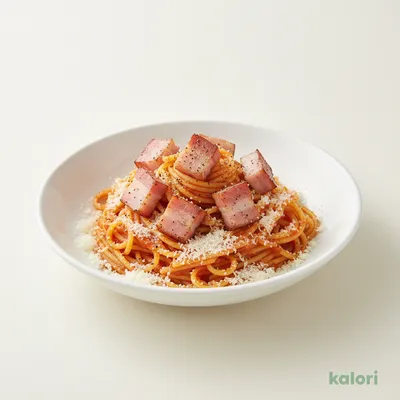 Amatriciana Roman Style (Diced Bacon and Parmigiano)