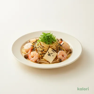 Scallop, Shrimp, and Yuba Peperoncino with Kyoto-style Dashi
