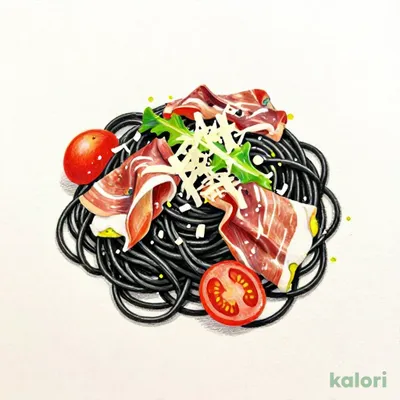 Squid Ink and Prosciutto Genovese