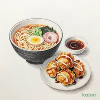 から揚げユーリンチ風とらーめんのセット（ざるらーめん）
