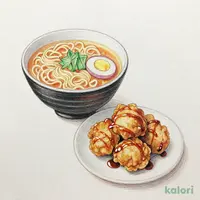 から揚げユーリンチ風とらーめんのセット（とんこつ）