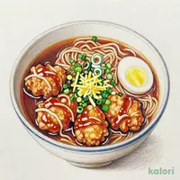 から揚げユーリンチ風とらーめんのセット（旨辛しょうゆ）
