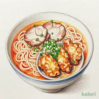 から揚げユーリンチ風とらーめんのセット（旨辛とんこつ）