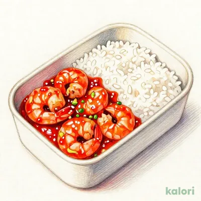 エビチリ＆白飯弁当