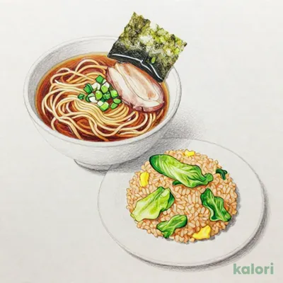 レタスチャーハンとらーめんのセット（しょうゆ）