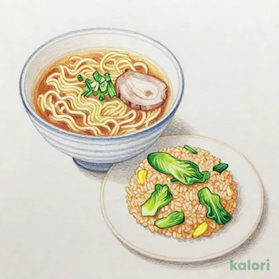 レタスチャーハンとらーめんのセット（みそ）