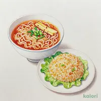 レタスチャーハンとらーめんのセット（旨辛しょうゆ）