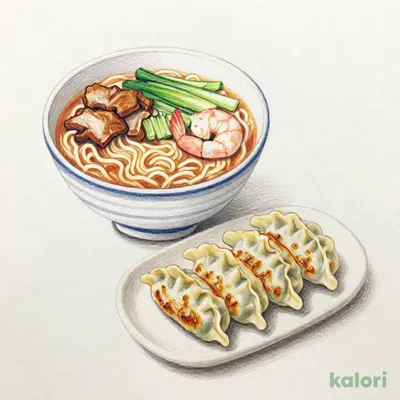 五目らーめんと餃子のセット