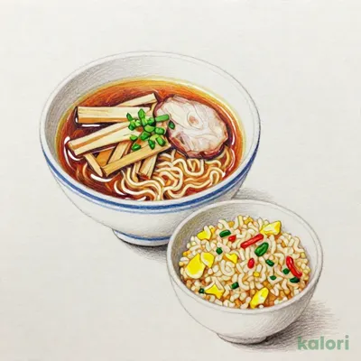 五目チャーハンとらーめんのセット（しょうゆ）