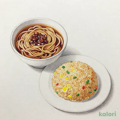 五目チャーハンと濃厚つけ麺のセット