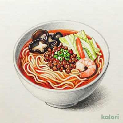 具だくさん八宝菜とらーめんのセット（旨辛しょうゆ）