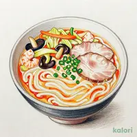 具だくさん八宝菜とらーめんのセット（旨辛とんこつ）
