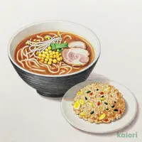 新満腹セット(五目チャーハンとみそらーめん)