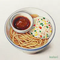 新満腹セット（五目チャーハンと濃厚つけ麺）