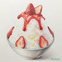 杏仁かき氷(いちご)