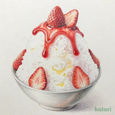 杏仁かき氷（いちご）