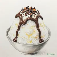 杏仁かき氷（チョコ）