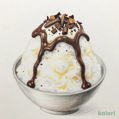 杏仁かき氷（チョコ）