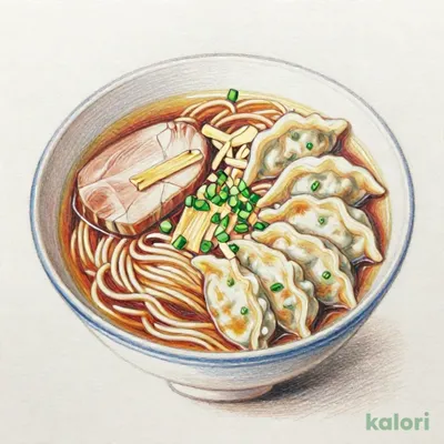 浜松餃子とらーめんのセット（しょうゆ）