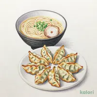浜松餃子とらーめんのセット（とんこつ）