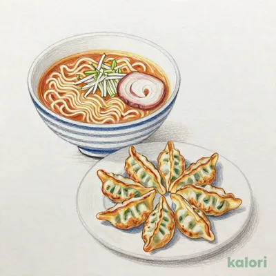 浜松餃子とらーめんのセット（みそ）