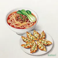 浜松餃子とらーめんのセット（タンタンめん）