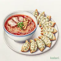 浜松餃子とらーめんのセット（旨辛しょうゆ）