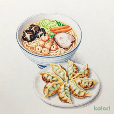 浜松餃子と五目らーめんのセット