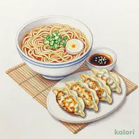 浜松餃子と冷しざるらーめんのセット