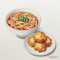 肉みそタンタンめんと唐揚げのセット