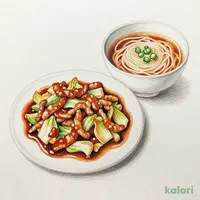 豚肉とキャベツのホイコーローとらーめんのセット（しょうゆ）
