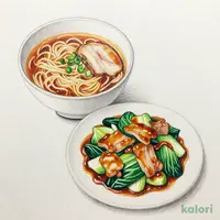 豚肉とキャベツのホイコーローとらーめんのセット（みそ）