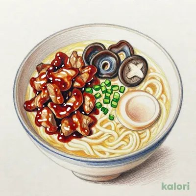 豚肉のバーベキューソース炒めとらーめんのセット（とんこつ）