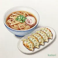 餃子とらーめんのセット（みそ）