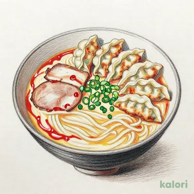 餃子とらーめんのセット（旨辛とんこつ）