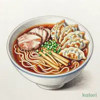 餃子とらーめんのセット（旨辛みそ）