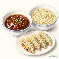 餃子と濃厚つけ麺のセット