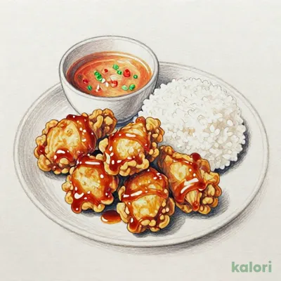 鶏のから揚げユーリンチ風セット（旨辛みそ）