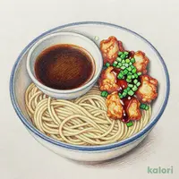 鶏のから揚げユーリンチ風セット（濃厚つけ麺）