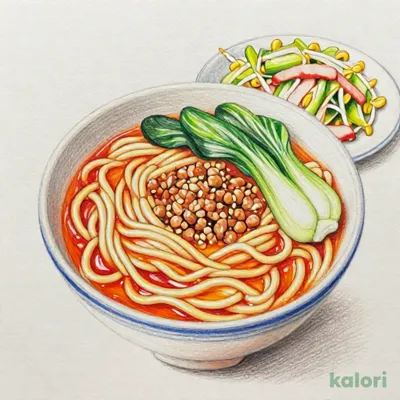 たっぷり新鮮野菜炒めとらーめんのセット（タンタンめん）