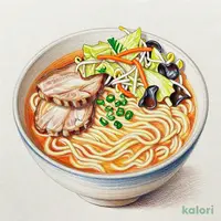 たっぷり新鮮野菜炒めとらーめんのセット（旨辛とんこつ）