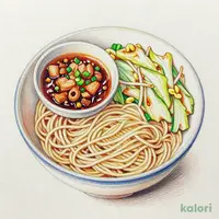たっぷり新鮮野菜炒めとらーめんのセット（濃厚つけ麺）