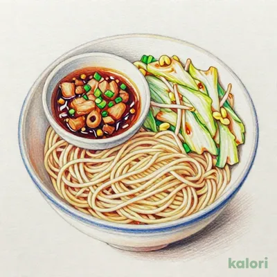 たっぷり新鮮野菜炒めとらーめんのセット（濃厚つけ麺）
