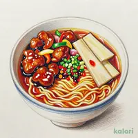 たっぷり黒酢酢豚とらーめんのセット（旨辛しょうゆ）