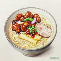 たっぷり黒酢酢豚とらーめんのセット（旨辛とんこつ）