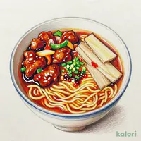 たっぷり黒酢酢豚とらーめんのセット(旨辛みそ)