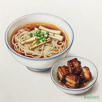 豚の角煮とらーめんのセット（しょうゆ）