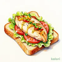 カフェサンド 低温調理チキン&彩り野菜